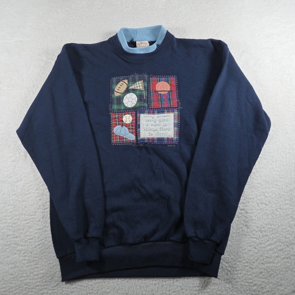 Vtg Valerie‎ Sockwell Sweatshirt Women's Large Embroidered Mom Sports